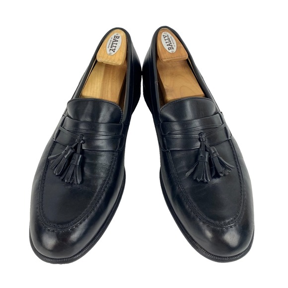 Bally Other - Bally Leather Dress Shoes Mens 11.5 D Sarzano Tassel Loafers Slip On Black, Fine